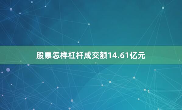 股票怎样杠杆成交额14.61亿元